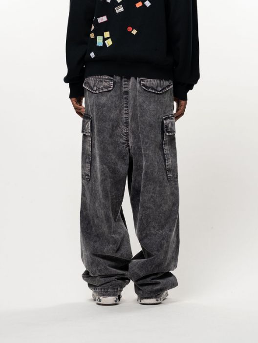 コンバインド ミリタリー スウェットパンツ - Combined Military Sweat Pants (BLACK)