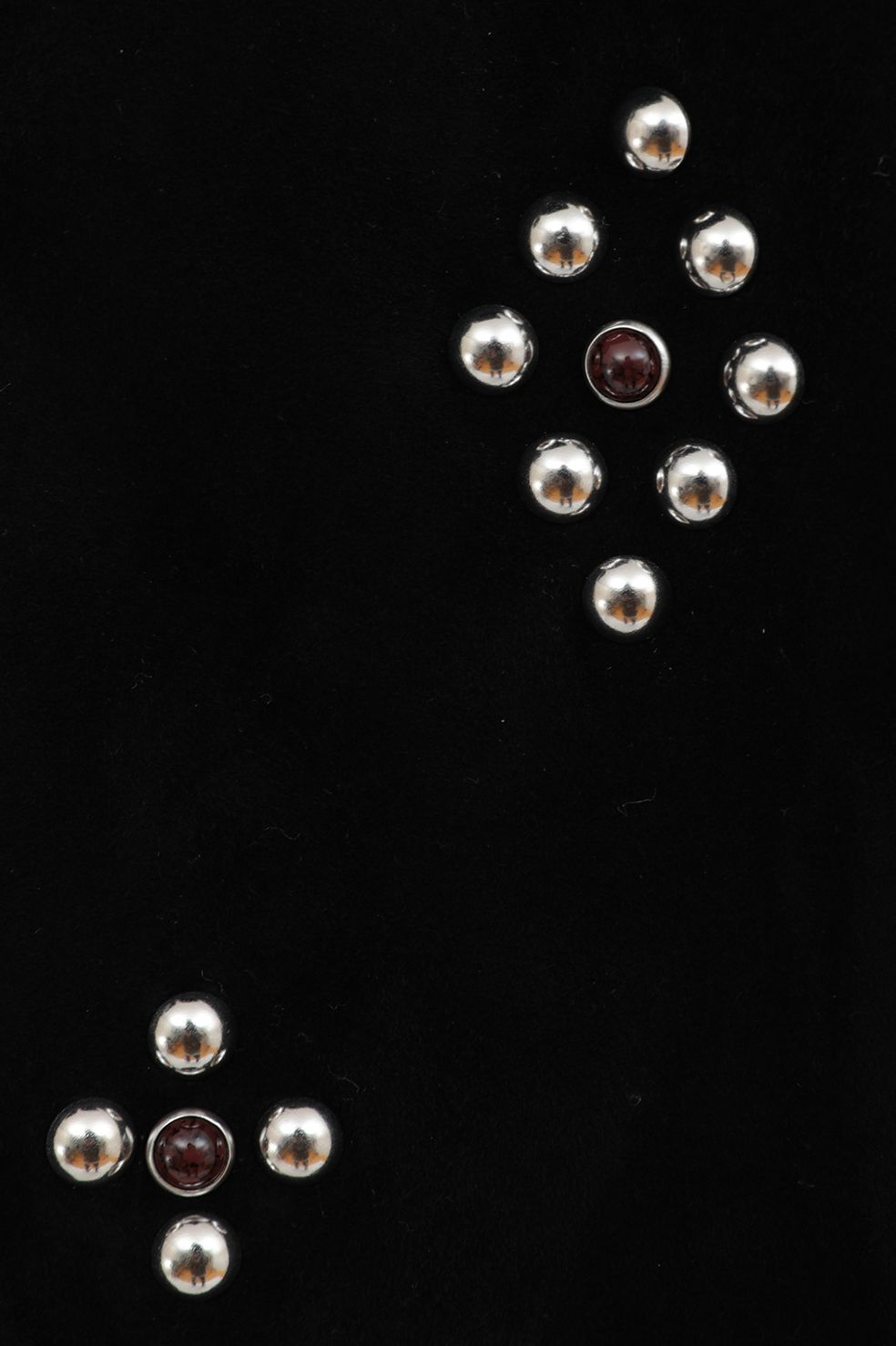 スウェードレザー スタッズブルゾン - SUEDE STUDS BLOUSON - BLACK
