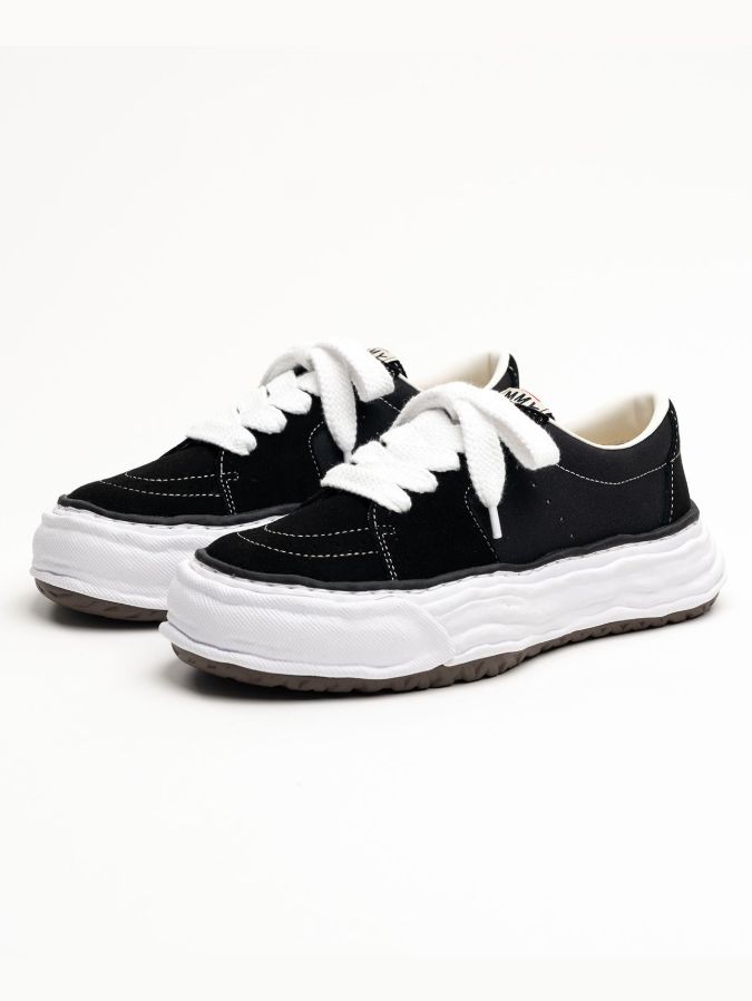 "ERIC" OG Sole Mix Material Low-top Sneaker - オリジナルソールスニーカー (BLACK)