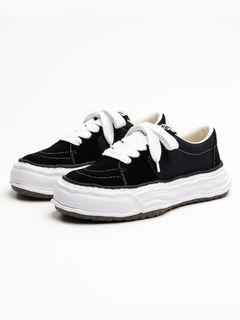 "ERIC" OG Sole Mix Material Low-top Sneaker - オリジナルソールスニーカー (BLACK)