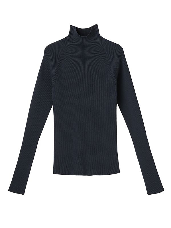 スリット スリーブ ホー ル ガーメント プルオーバー - NAVY