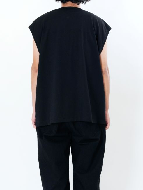 ノースリーブカットソー ブラック - SLLEVE LESS T-SHIRTS