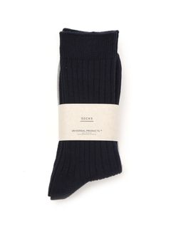 3P COLOR SOCKS / オリジナルリブソックス (3足セット) / BLACK