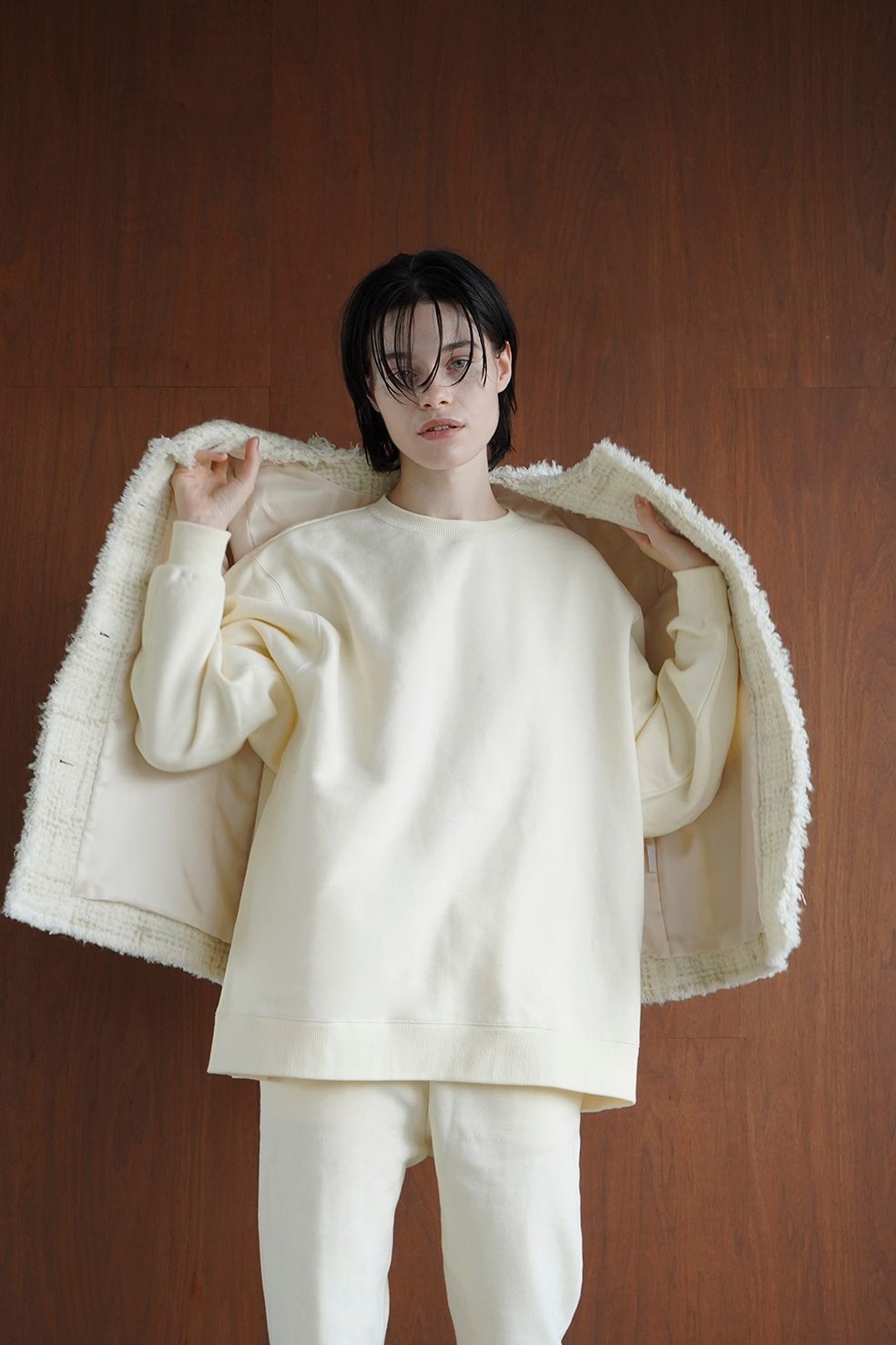CLANE - スウェット トップス - C SWEAT TOPS - WHITE | ADDICT