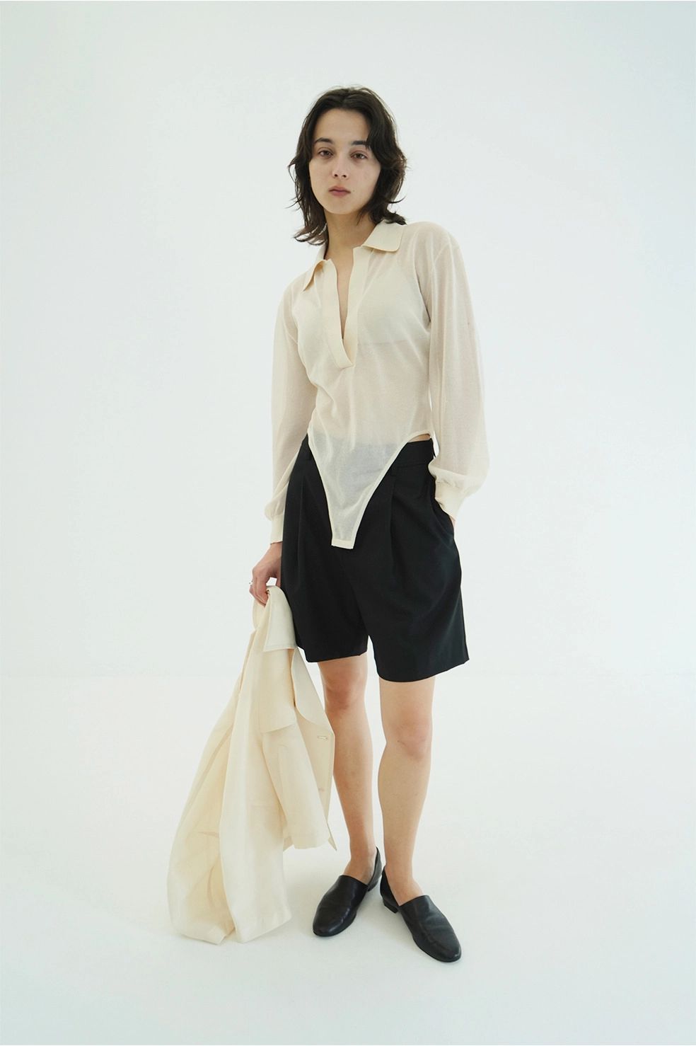 スキッパー ニット ボディスーツ - SKIPPER KNIT BODYSUITS (IVORY)