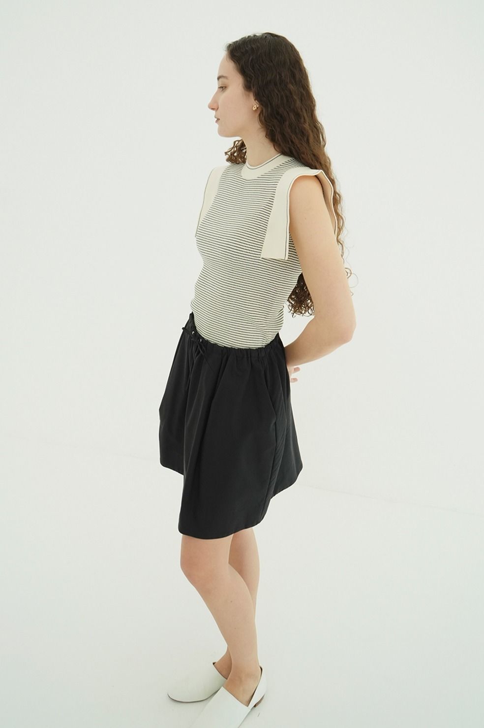 【26SS】 スクエアスリーブニットトップス - SQUARE SLEEVE KNIT TOPS (BORDER))