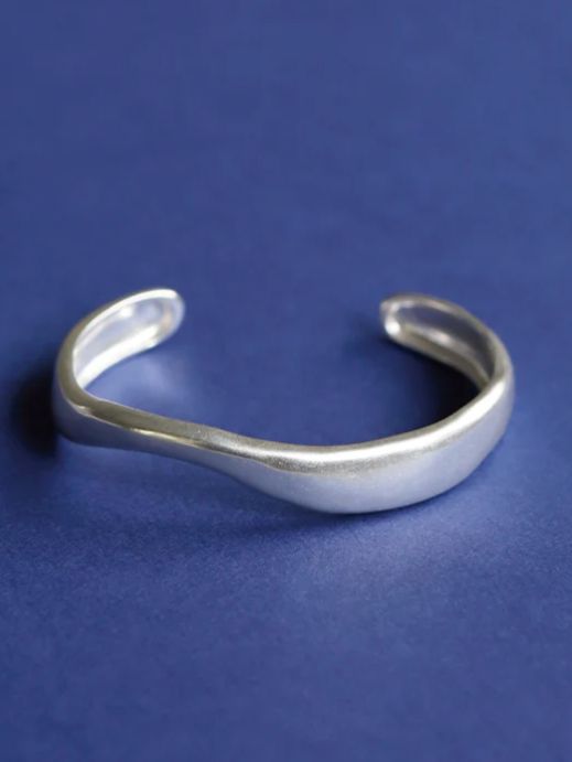 ティルトバングル SV シルバー シンプル デザイン ユニセックス アクセサリー