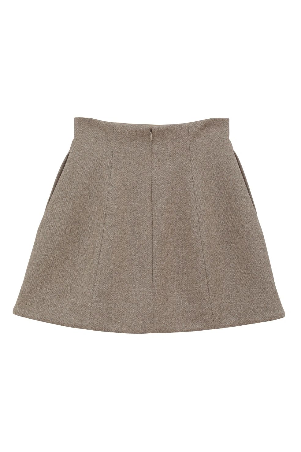 ミニスカート -  CONSTRUCTIVE MINI SKIRT (BEIGE)