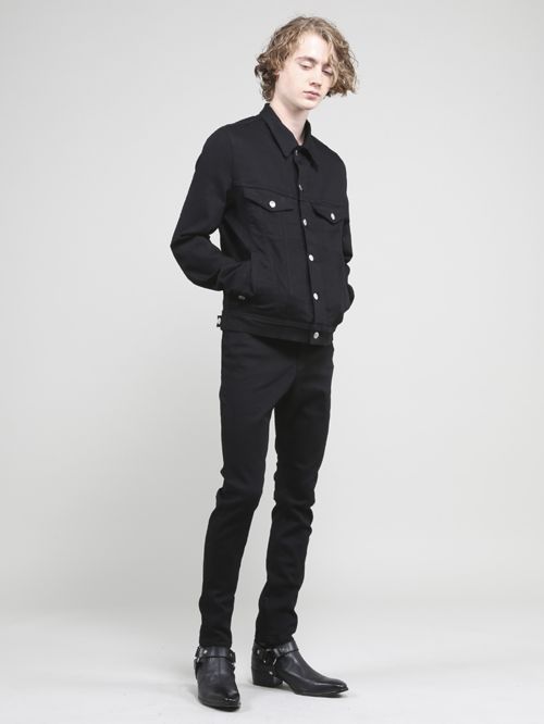 EXフィットデニムジャケット - Denim Jacket - BLACK
