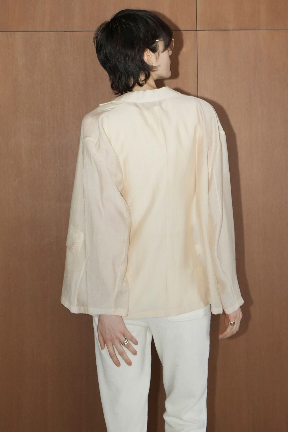 CLANE - シアーテーラードシャツ - SHEER TAILORED SHIRT - IVORY 