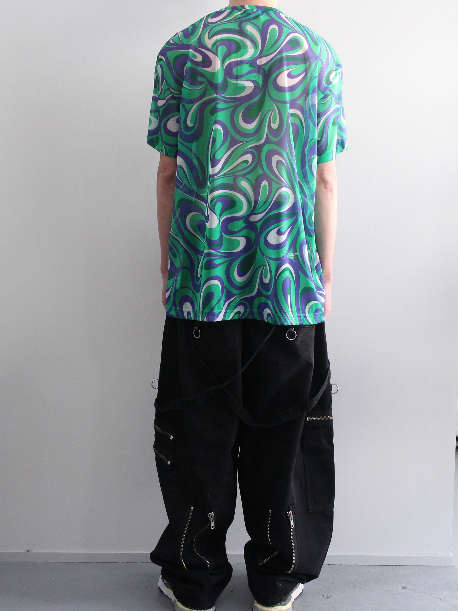 総柄プリントTシャツ  - SHORT SLEEVE POLY TEE - TEXTILE DESIGN BY TOM TOSSEYN