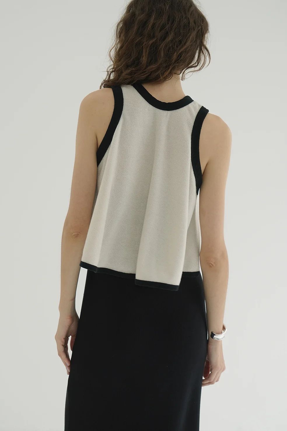 パイル フレアショートトップス - PILE FLARE TANK TOPS - IVORY