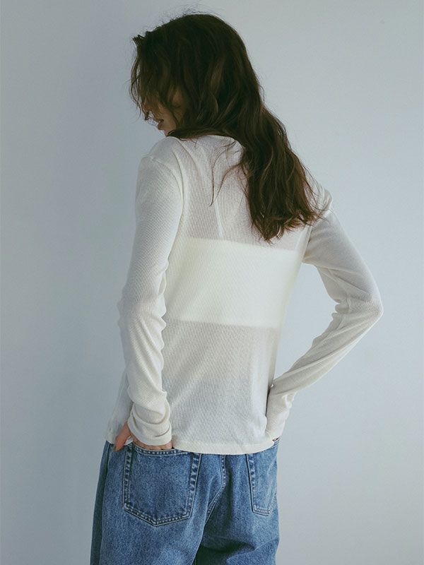 DEPENDREシアーロンTee / カットソー （WHITE）