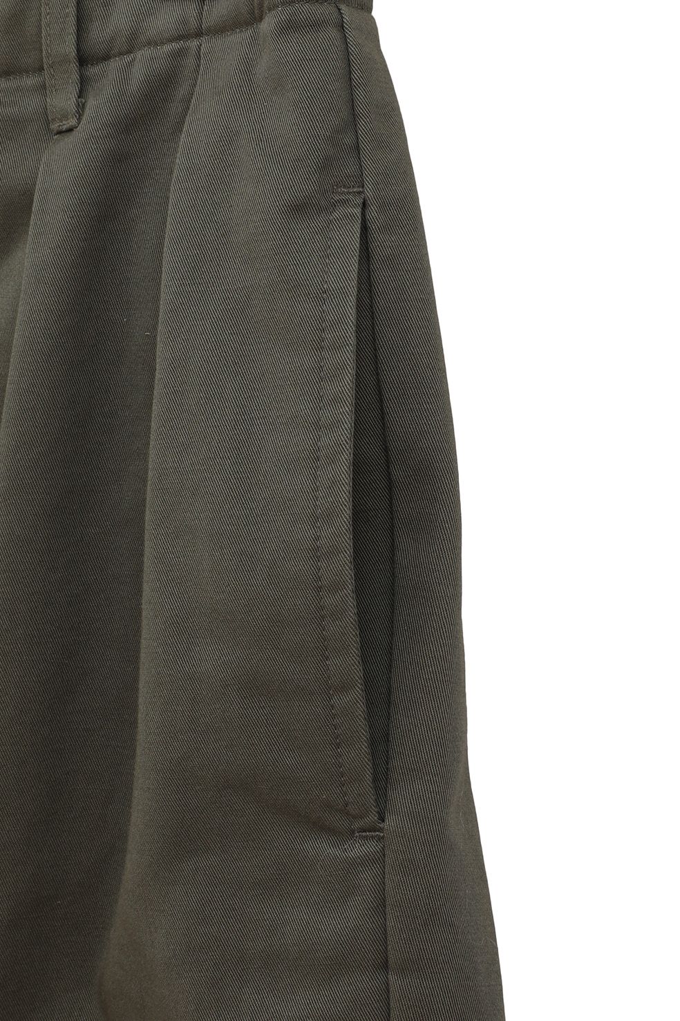 ワイドタックワークパンツ - WIDE TUCK WORK PANTS -  KHAKI
