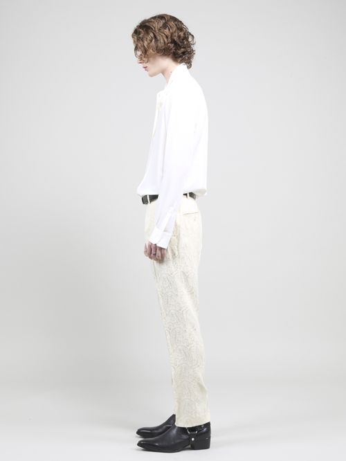 ドレープファイユリボンシャツ - Ribbon Shirt - OFF WHITE