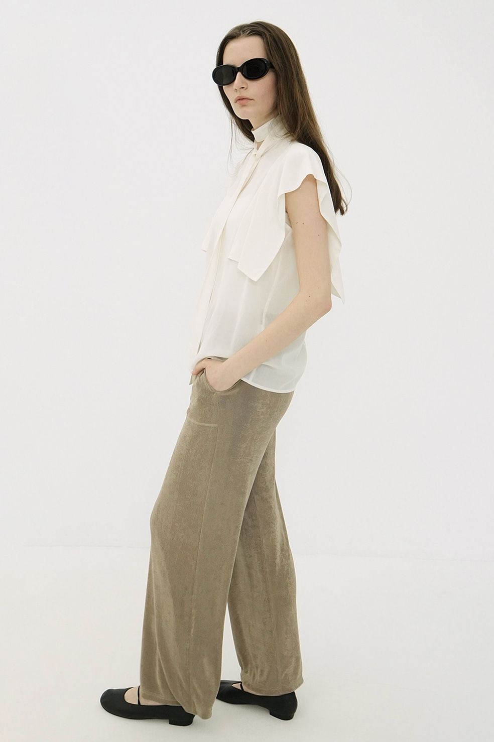 CLANE SQUARE SLEEVE BLOUSE ホワイト セール】SQUARE SLEEVE T/S（Tシャツ/カットソー）｜CLANE