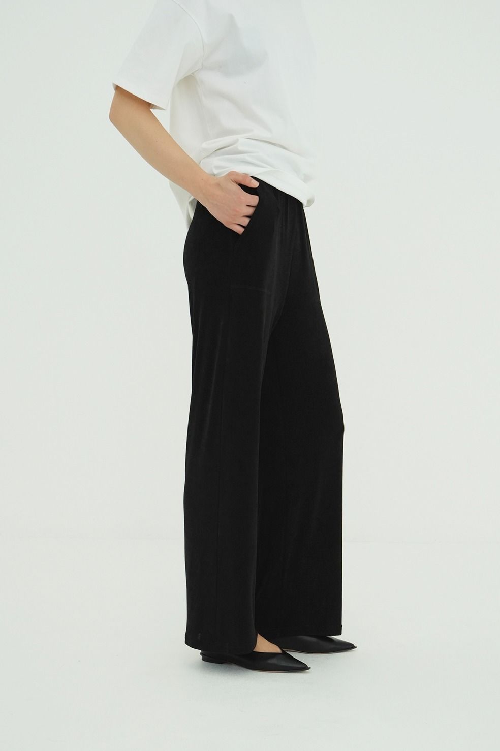 ジャージーパンツ - BRIGHT JERSEY PANTS (BLACK)