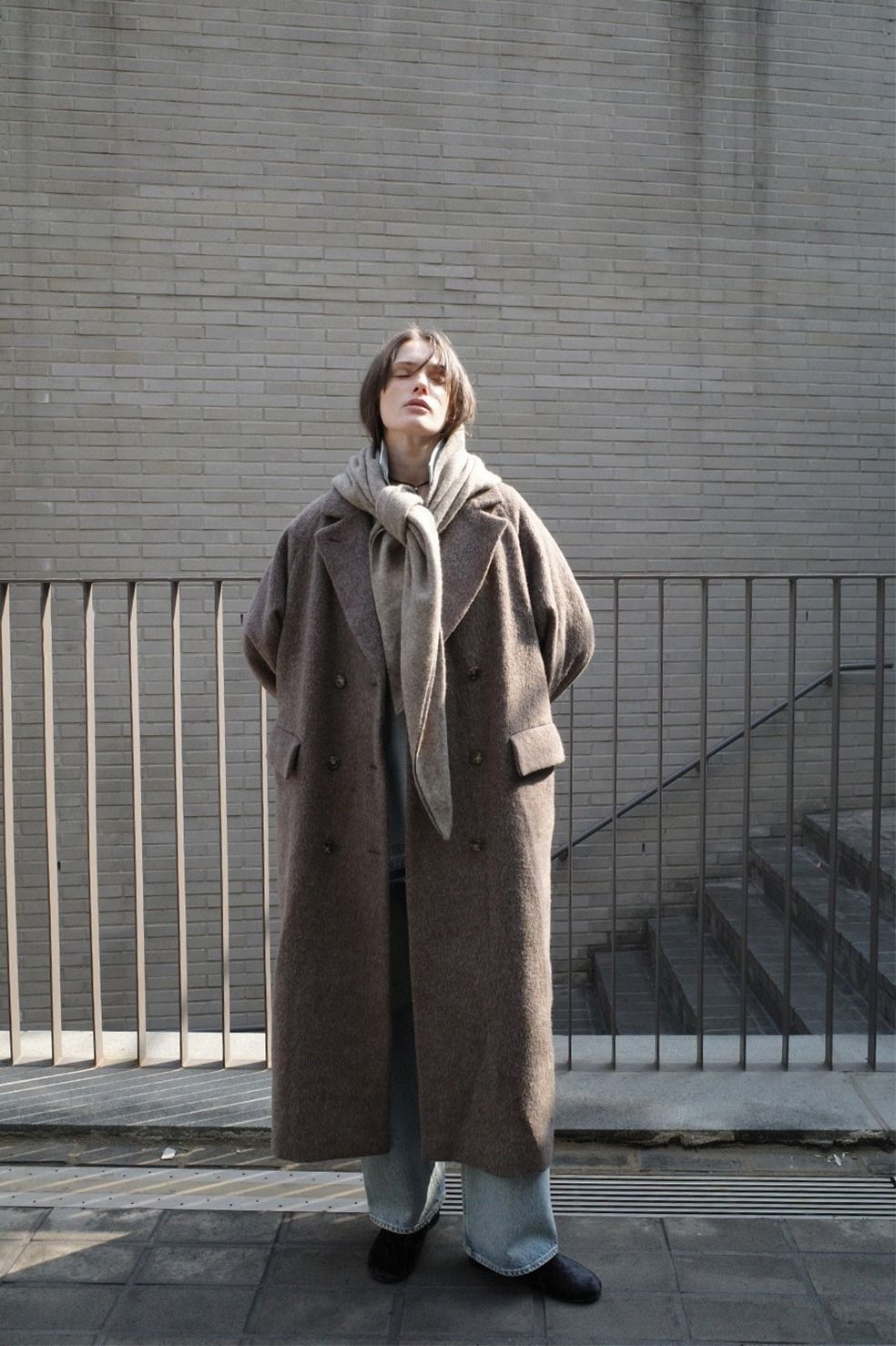 【25AW】ダブルウールロングコート - DOUBLE WOOL LONG COAT BROWN