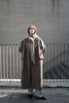 【25AW】ダブルウールロングコート - DOUBLE WOOL LONG COAT BROWN