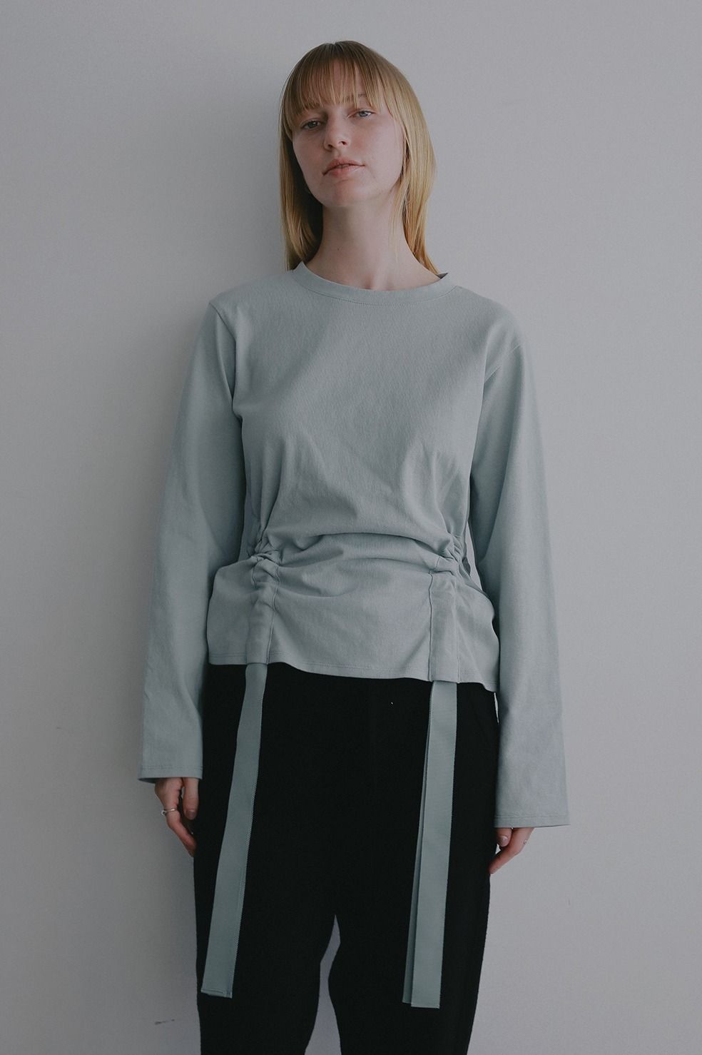 サイドリボントップス - SIDE RIBBON CUT TOPS (MINT)