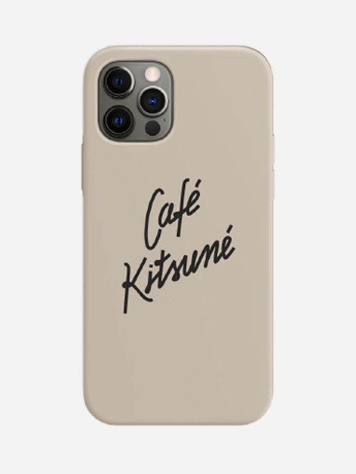 MAISON KITSUNÉ - CAFÉ KITSUNE CASE FOR IPHONE 13 PROMAX CASE LATTE 