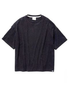 ルーズTシャツ - 1ミリパイル TF Lose T-Shirt (1mm Pile) - black