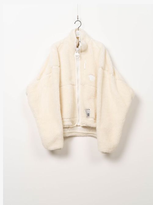 【26AW】 ワイドバッグボアブルゾン - Wide Back Boa Jacket - WHITE