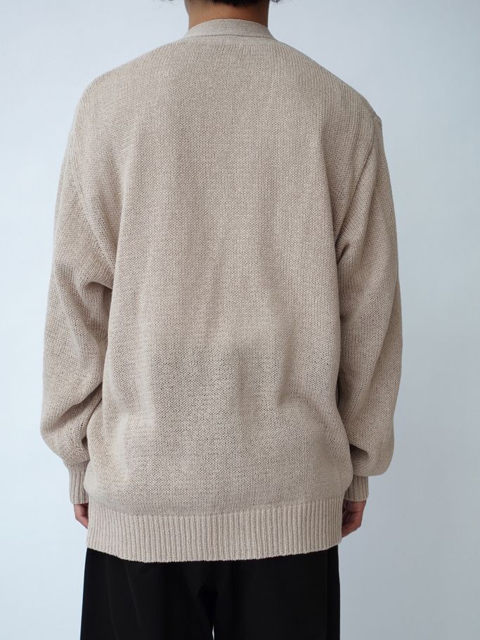 ドライコットンニットカーディガン - DRY COTTON KNIT CARDIGANE - BEIGE