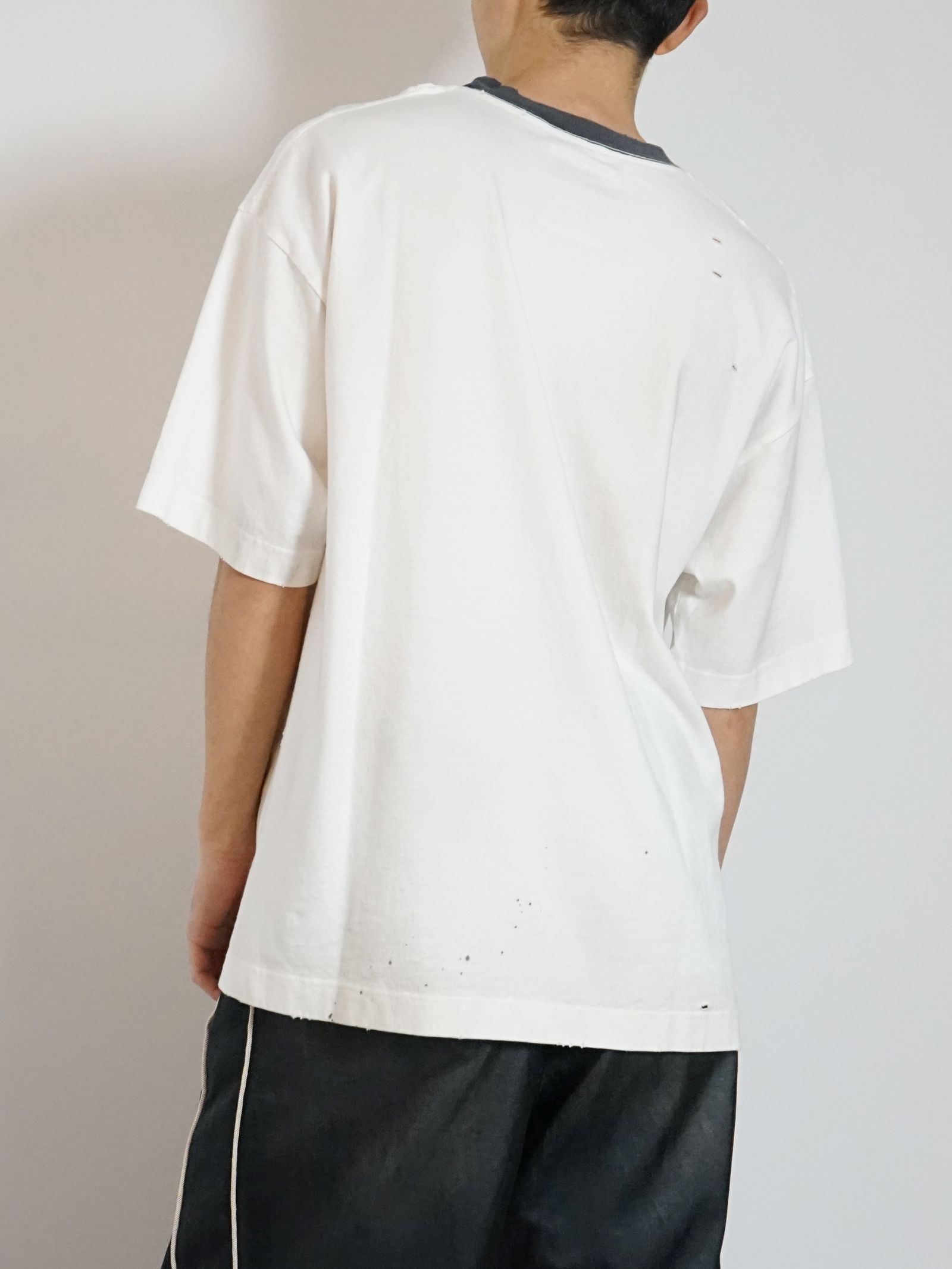 スマイリーフェイス ティーシャツ - smily face PT DR Tee - BLACK