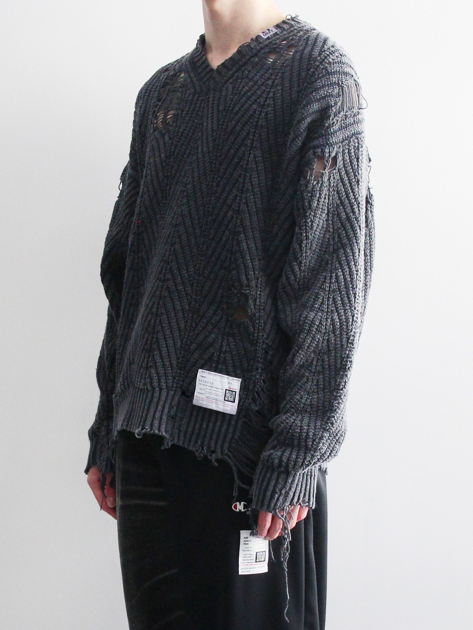 MYne by mihara yasuhiro マインバイミハラヤスヒロ 23SS Pullover Monogram Sweater プルオーバー モノグラム セーター レッド
