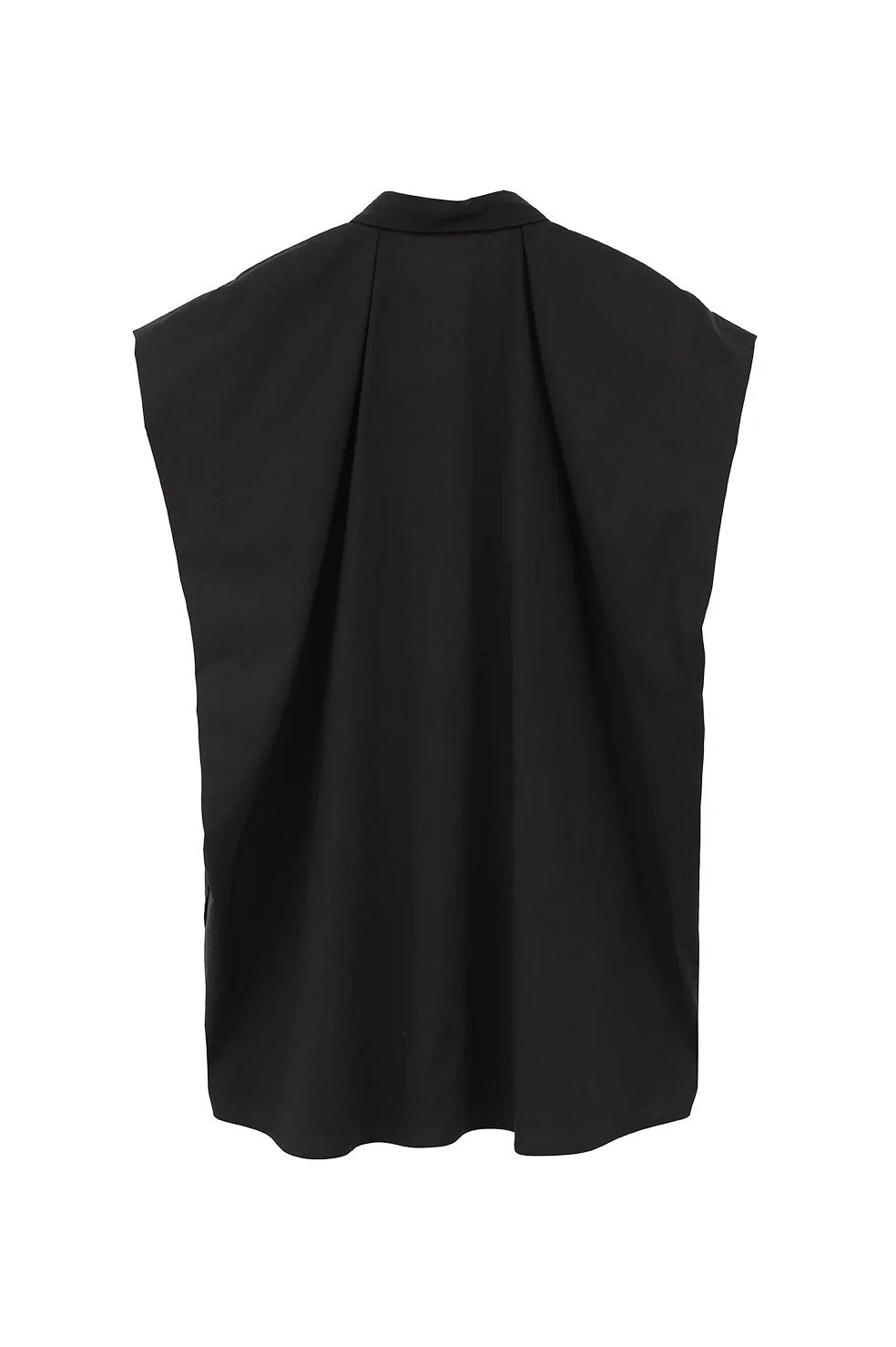 ニュアンス ショルダーロングシャツ - NUANCE SHOULDER OVER SHIRTS - BLACK