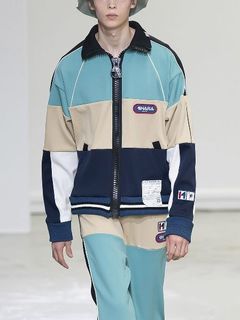 ボーダートラックジャケット - Border track jacket BLUE