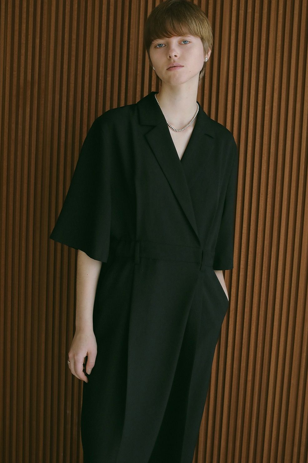 MANOF - テーラードオールインワン - TAILORED ALL IN ONE BLACK