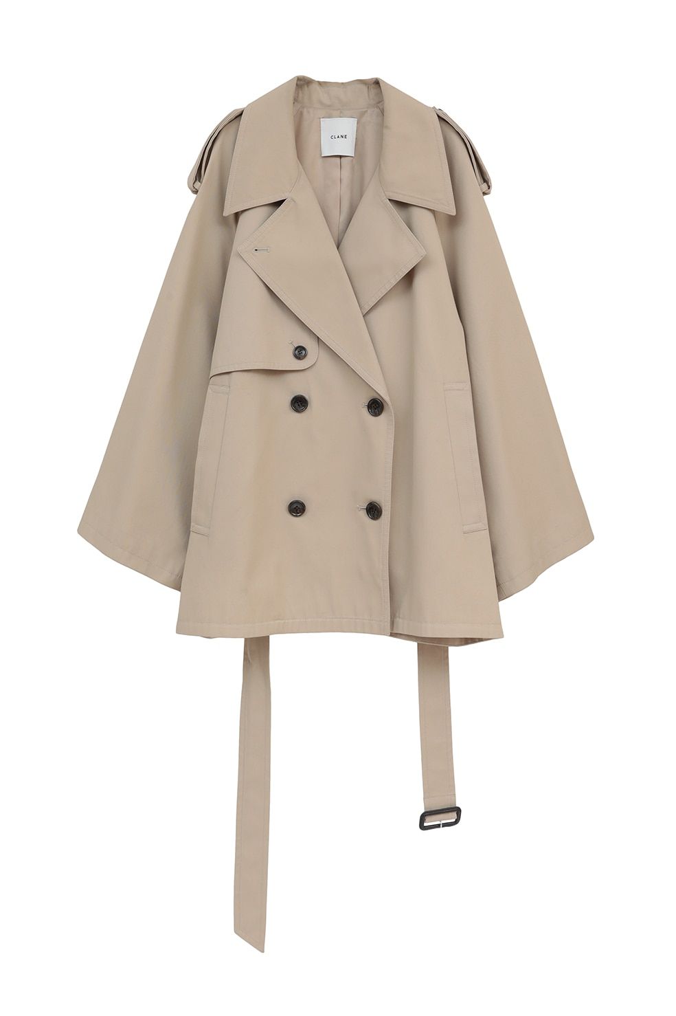 オーバー ショートトレンチコート - OVER SHORT TRENCH COAT (BEIGE)