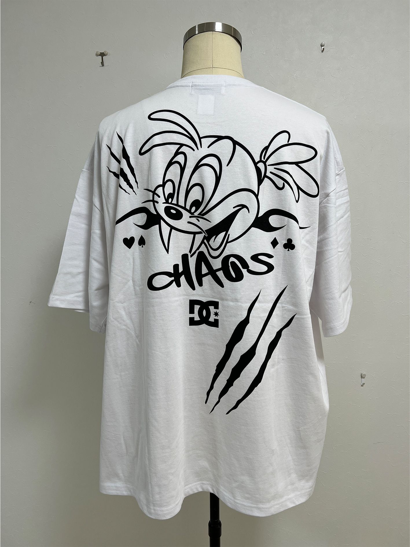 KIDILL - SHORT SLEEVE WIDE TEE COLLAB WITH DC SHOES CHAOS - WHITE