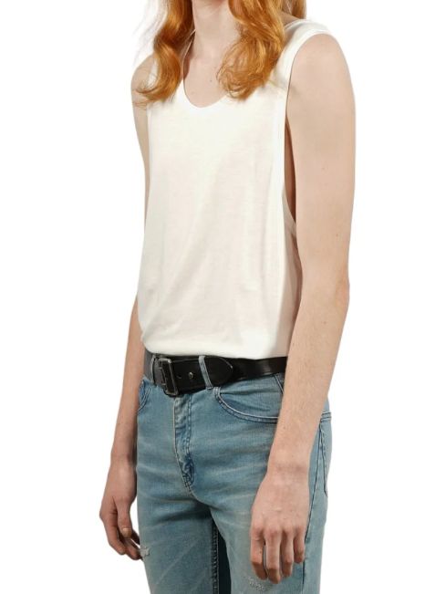 モダール ジャージー タンクトップ - Modal Jersey Tank Top WHITE