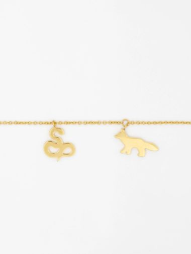 Maison Kitsuné x Hanoia LUNAR YEAR - チャーム付きゴールドプレートネックレス