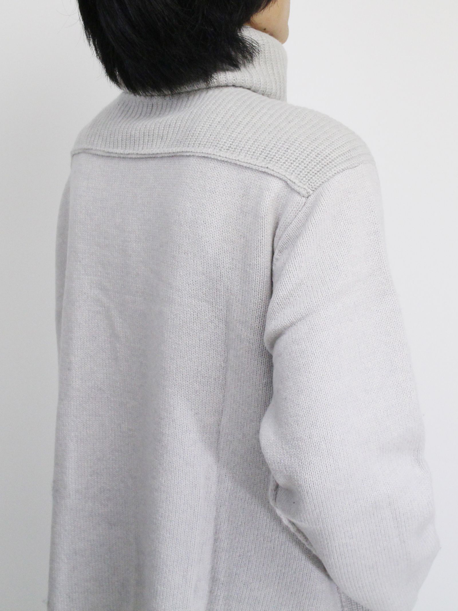 ポケット付タートルネックニット - L/GREY