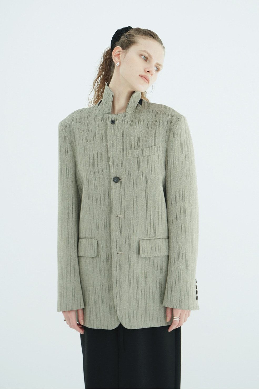 ヘリンボーン柄 テーラードジャケット - HERRINGBONE TAILORED JACKET (MIX)