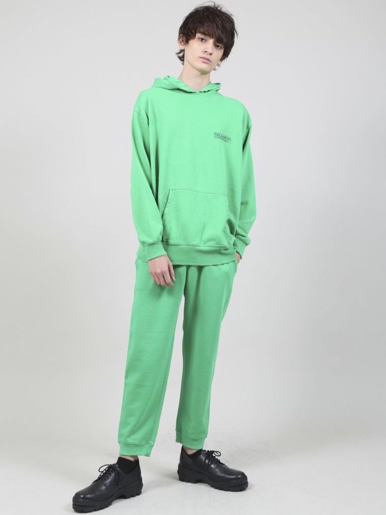 ダメージミドル裏毛パーカー - Damage Pullover hoddie
