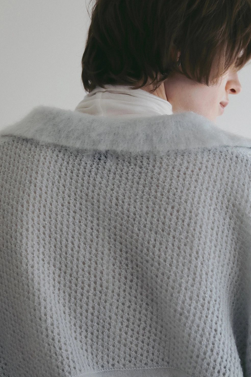 モヘアポロニット - MOHAIR POLO KNIT (LIGHT BLUE)