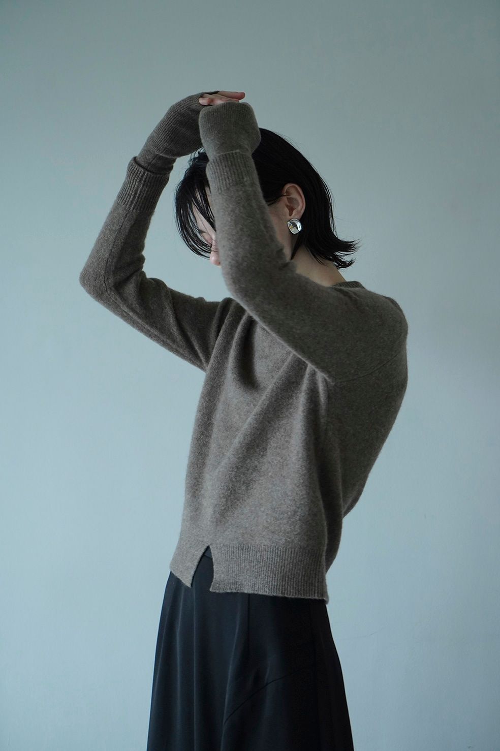 CLANE - レイヤー ヤクニット トップス - LAYER SLEEVE YAK KNIT TOPS