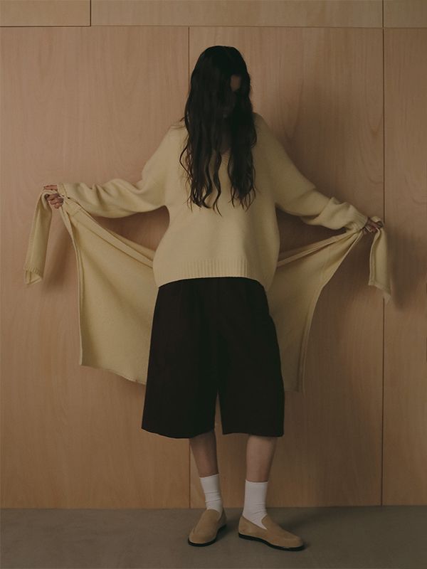 ウールカルゼタックショートパンツ  (BROWN)