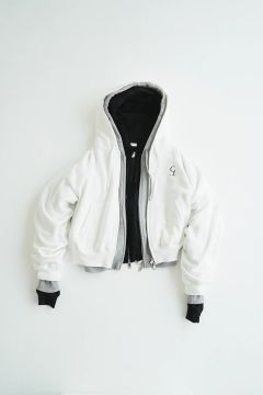 【3色展開】 フルジップフーディー - LOGO COMPACT ZIP UP HOODIE