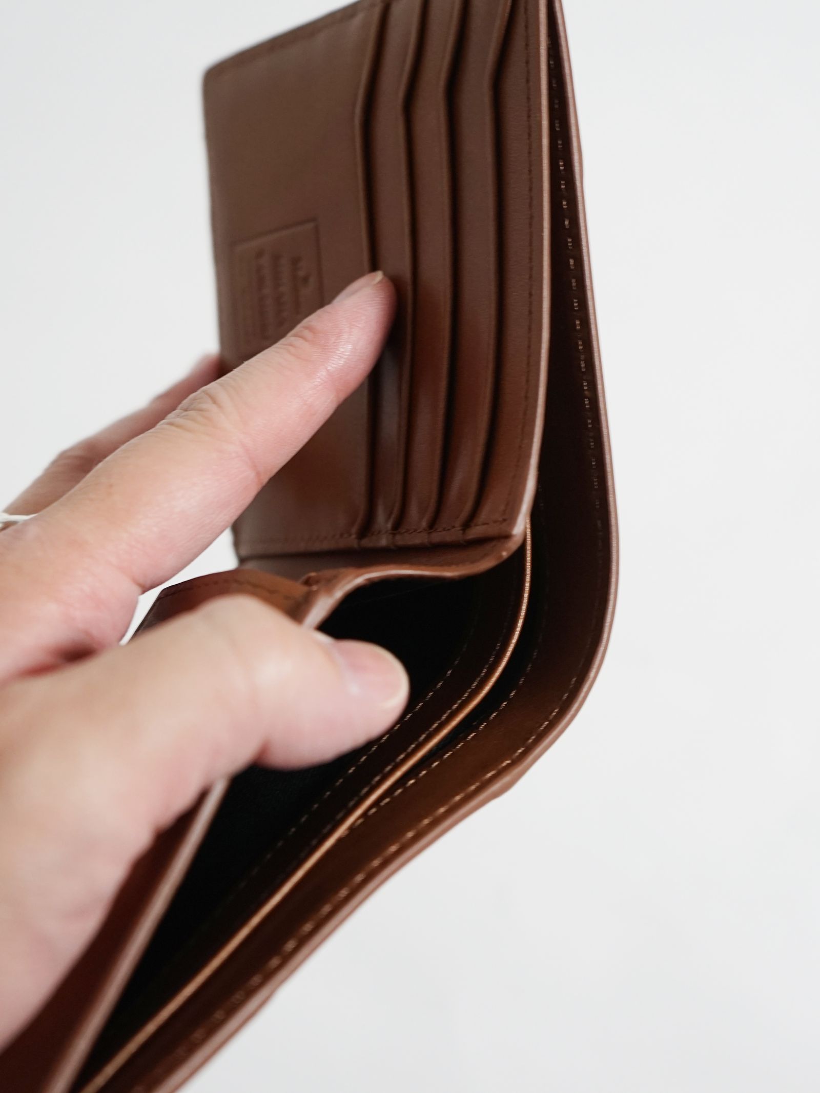 炙り出し二つ折り 財布 - インビジブルウオレット - BROWN