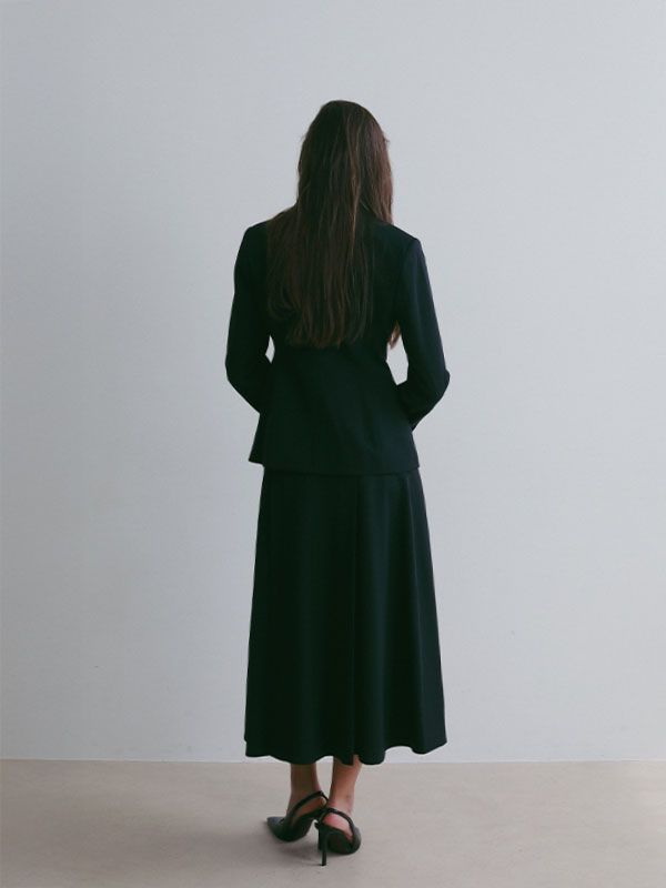 SANTE タックAラインスカート (NAVY)