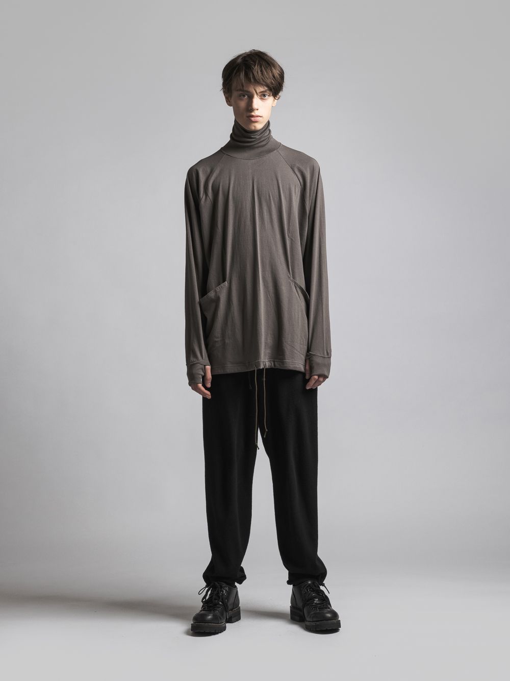 タートルネックカッソー - 40/- soft jersey Turtle necked T KHAKI
