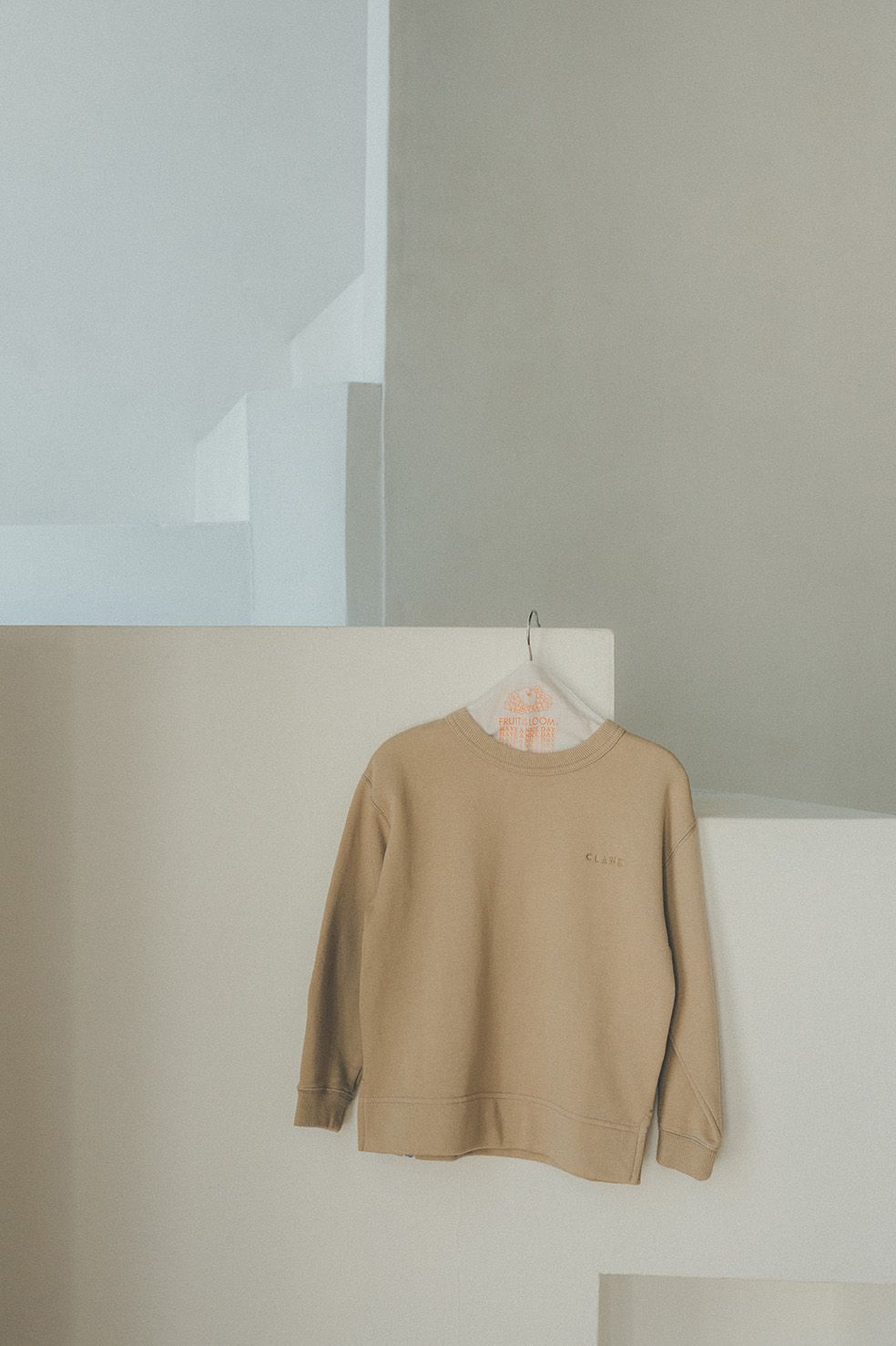 FRUIT OF THE LOOM×CLANE KIDS SWEAT BEIGE