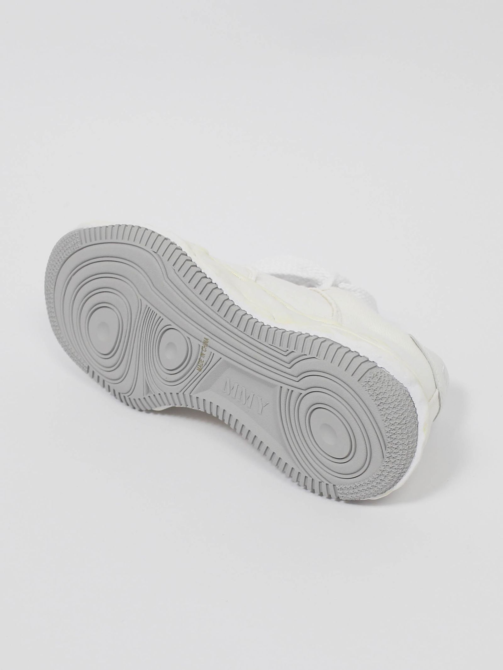 "WAYNE" OG Sole CANVAS LEATHER Low-top Sneake - WHITE