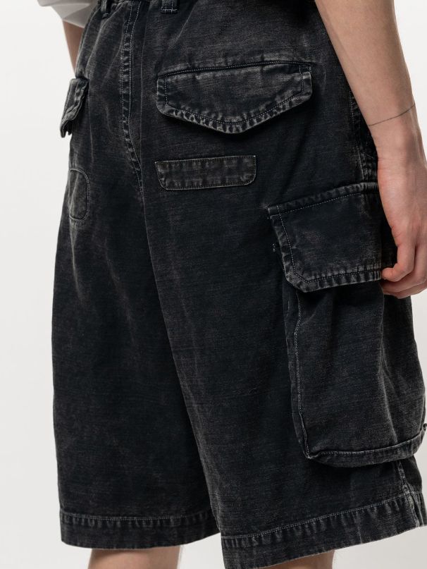 リペアドカーゴショーツ - REPAIRED CARGO ST (BLACK)